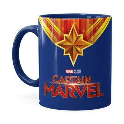 Caneca Capitã Marvel Filme V01 Azul Escuro