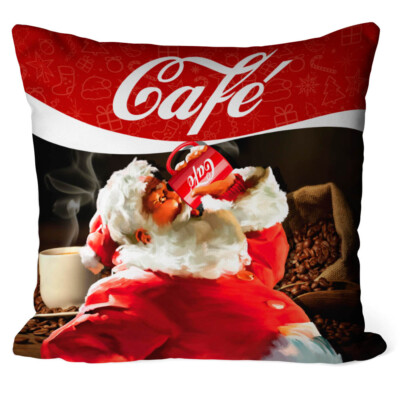 Almofada Natal Papai Noel Café Cola
