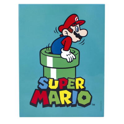 Quadro Metal Super Mario Pipe Green 19x26cm